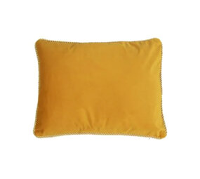Melting Pot - Sierkussen Honing Goud Fluweel 45x35cm gouden bies Melting Pot - Sierkussen Honing Goud Fluweel 45x35cm gouden bies