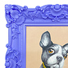 Colmore - Schilderijtje Franse Bulldog in Lila Barok Lijst 30x35cm Colmore - Schilderijtje Franse Bulldog in Lila Barok Lijst 30x35cm