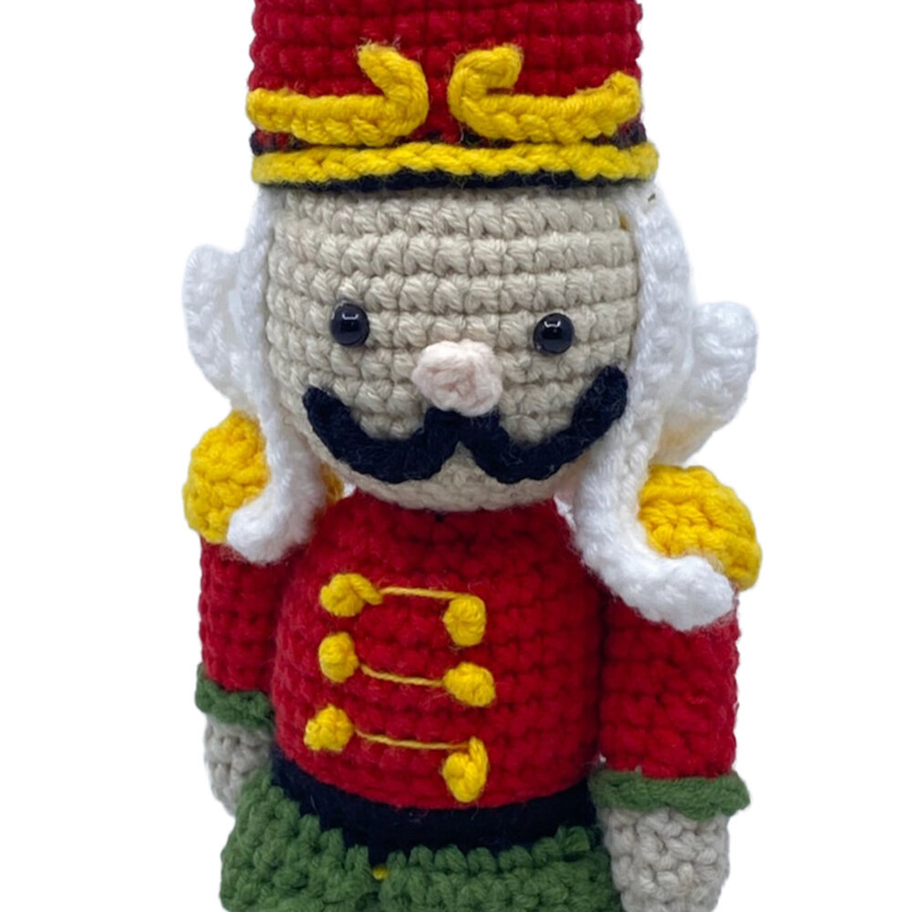 Melting Pot - Pop Notenkraker Multicolor Stof 9x23cm gehaakt Melting Pot - Pop Notenkraker Multicolor Stof 9x23cm gehaakt