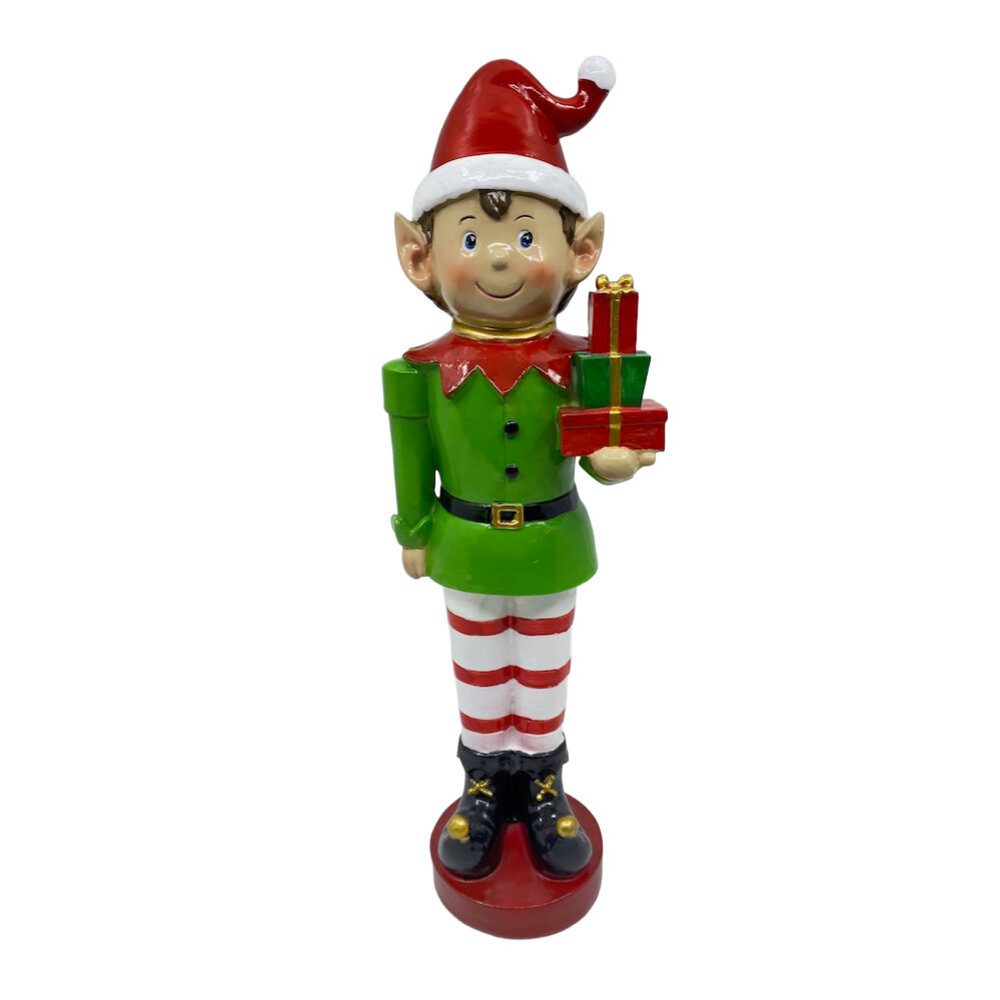 Melting Pot - Beeld Kerst Elf Jongen Kado Multicolor 12x38cm Melting Pot - Beeld Kerst Elf Jongen Kado Multicolor 12x38cm