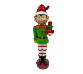Melting Pot - Beeld Kerst Elf Jongen Kado Multicolor 12x38cm Melting Pot - Beeld Kerst Elf Jongen Kado Multicolor 12x38cm