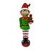 Beeld Kerst Elf Jongen Kado Multicolor 12x38cm
