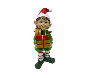 Melting Pot - Beeld Kerst Elf Jongen Kado Multicolor 10x25cm Melting Pot - Beeld Kerst Elf Jongen Kado Multicolor 10x25cm