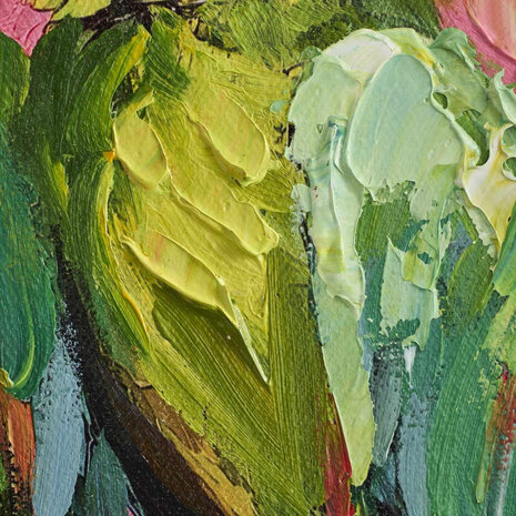 Werns - Schilderij Papegaaien Multi in Gouden Barok Lijst 44x54cm