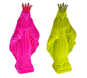 Werns - Beeld Madonna met Kroon Flock 23x52cm in 2 kleuren Werns - Beeld Madonna met Kroon Flock 23x52cm in 2 kleuren