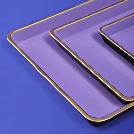 Werns - Set van 3 Dienbladen met Gouden Rand in 4 kleuren