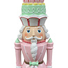 Melting Pot - Beeld Notenkraker Candy Pastel Roze 20x71cm met LED-lampjes Melting Pot - Beeld Notenkraker Candy Pastel Roze 20x71cm met LED-lampjes