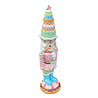 Melting Pot - Beeld Notenkraker Candy Pastel Roze 20x71cm met LED-lampjes Melting Pot - Beeld Notenkraker Candy Pastel Roze 20x71cm met LED-lampjes