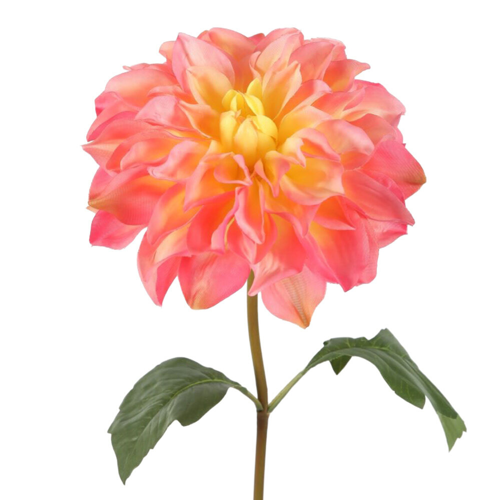 Melting Pot - Kunstbloem Dahlia Zalm op Steel 80cm Melting Pot - Kunstbloem Dahlia Zalm op Steel 80cm