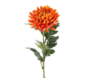 Melting Pot - Kunstbloem Chrysant Oranje op Steel 72cm