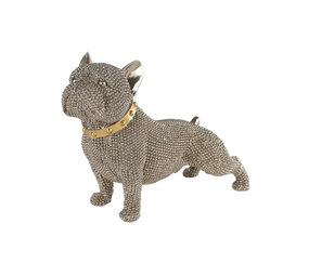 Melting Pot - Beeldje Bulldog Brons met Strass Glitter 21x9x17cm Melting Pot - Beeldje Bulldog Brons met Strass Glitter 21x9x17cm