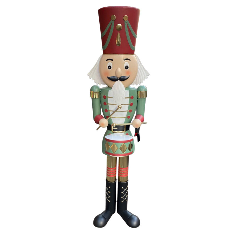 Colmore - Standbeeld Notenkraker met Trommel Multi Metaal 45x165cm Colmore - Standbeeld Notenkraker met Trommel Multi Metaal 45x165cm