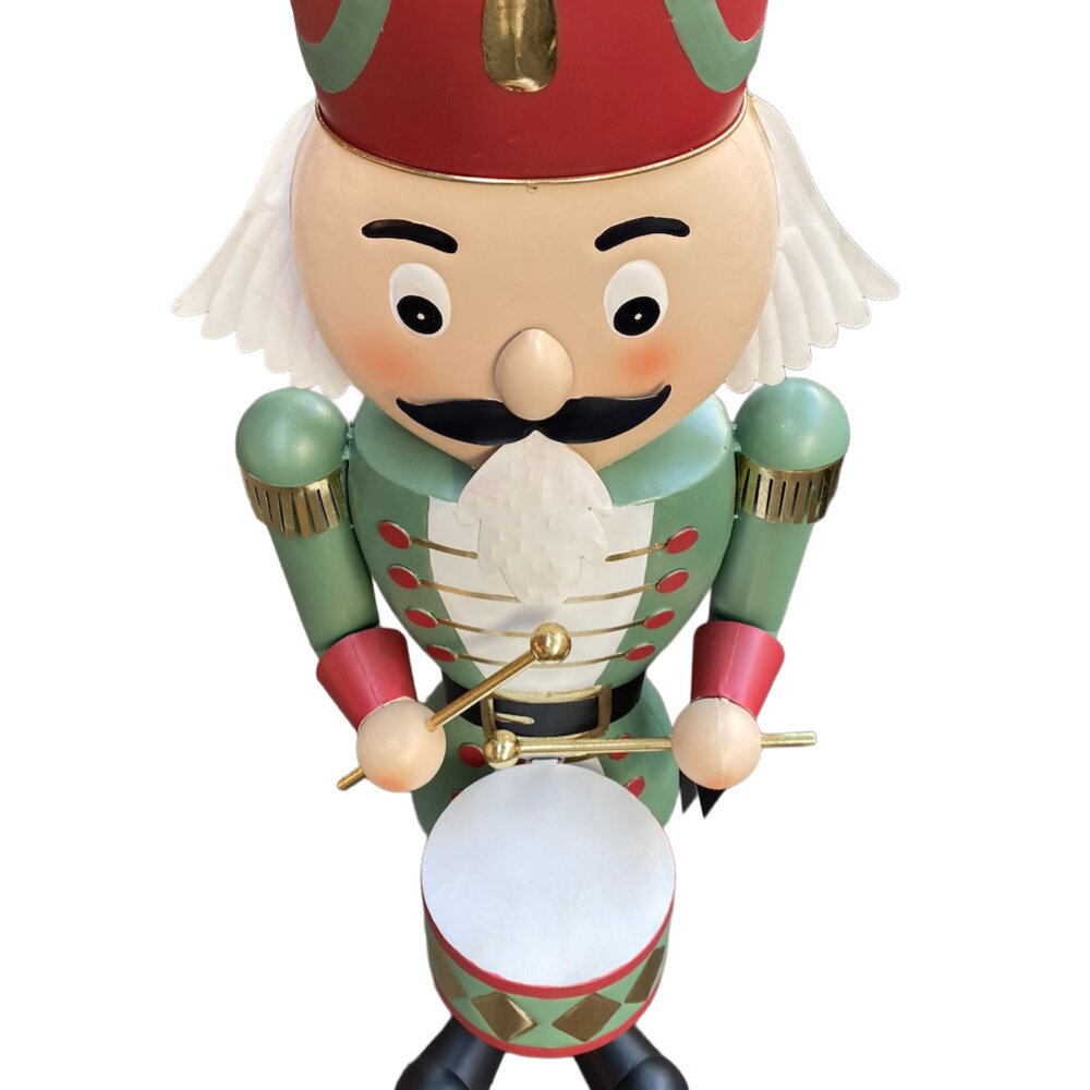 Colmore - Standbeeld Notenkraker met Trommel Multi Metaal 45x165cm Colmore - Standbeeld Notenkraker met Trommel Multi Metaal 45x165cm