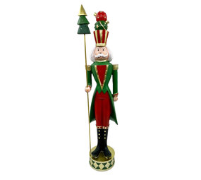 Colmore - Beeld Notenkraker met Staf Multicolor 12x54cm