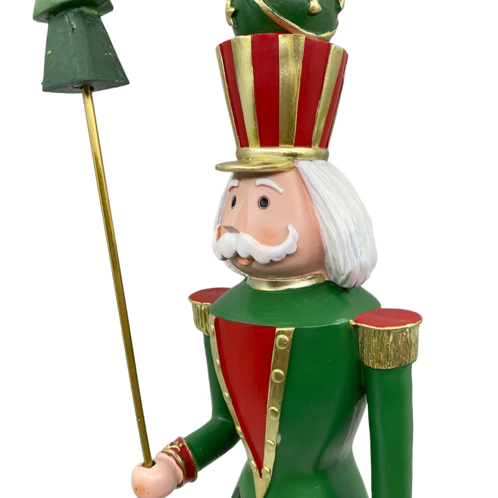 Colmore - Beeld Notenkraker met Staf Multicolor 12x54cm Colmore - Beeld Notenkraker met Staf Multicolor 12x54cm