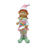 Melting Pot - Beeld Kerst Elf Meisje Trommel Pastel 10x32cm Melting Pot - Beeld Kerst Elf Meisje Trommel Pastel 10x32cm