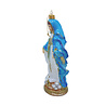 Melting Pot - Kerstbal Maria Beeldje Blauw-Wit Glas 16cm met hanger Melting Pot - Kerstbal Maria Beeldje Blauw-Wit Glas 16cm met hanger