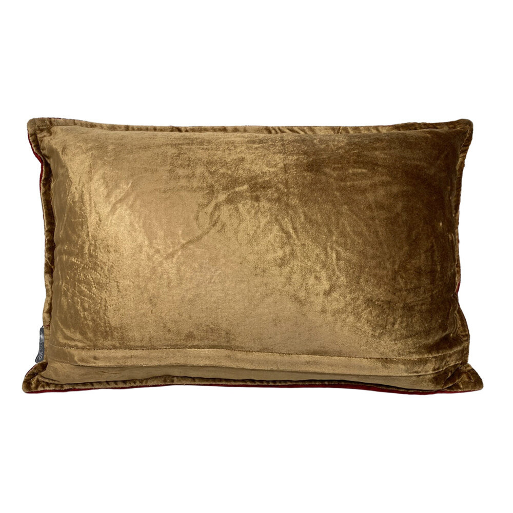 Colmore - Sierkussen Kerst Jingle Bells Rood-Wit-Goud 50x35cm geborduurd