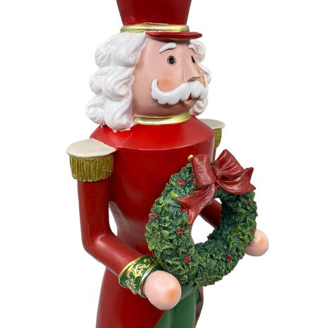 Colmore - Beeld Notenkraker met Krans Multicolor 12x54cm