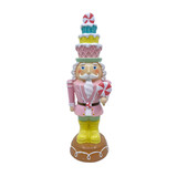 Melting Pot - Beeld Notenkraker Candy met Taart Pastel 9x28cm Melting Pot - Beeld Notenkraker Candy met Taart Pastel 9x28cm