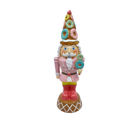 Melting Pot - Beeld Notenkraker Candy met Donuts Pastel 9x28cm Melting Pot - Beeld Notenkraker Candy met Donuts Pastel 9x28cm