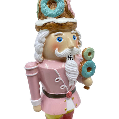 Melting Pot - Beeld Notenkraker Candy met Donuts Pastel 9x28cm Melting Pot - Beeld Notenkraker Candy met Donuts Pastel 9x28cm