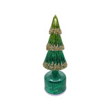 Melting Pot - Kerstboompje met LED-lampjes Groen Glas 9x28cm roterend Melting Pot - Kerstboompje met LED-lampjes Groen Glas 9x28cm roterend