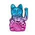Lucky Cat -Gaming Player 1- Shiny Blue-Pink 10x15cm