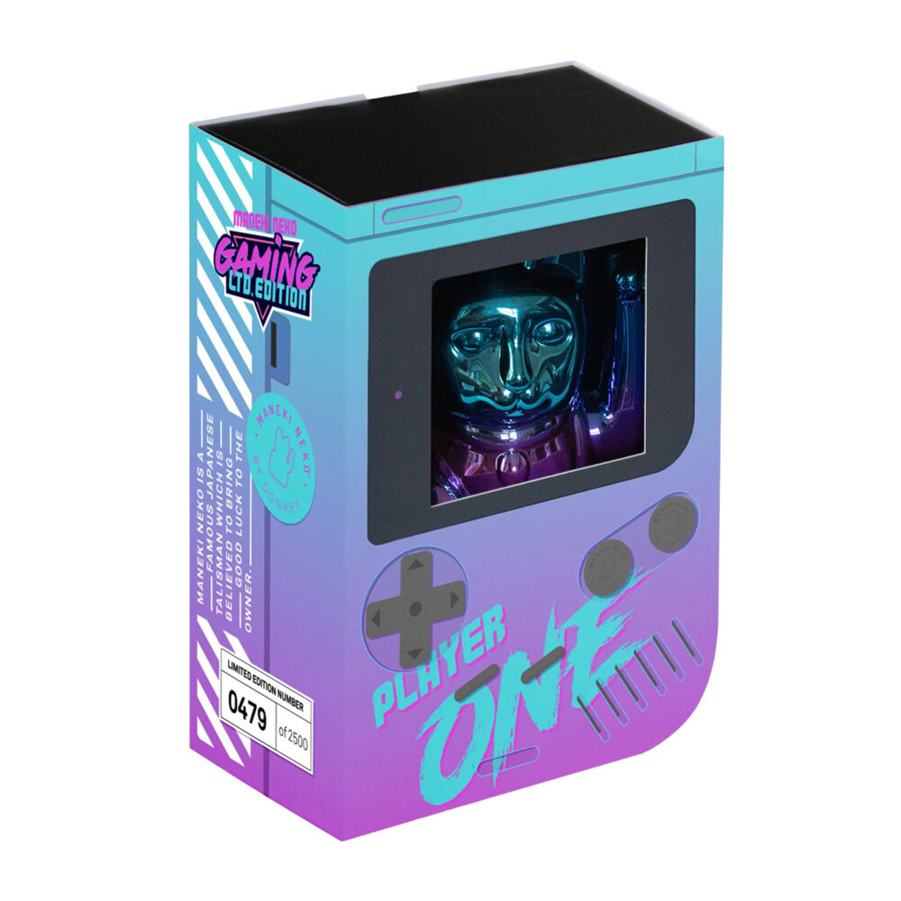 Donkey - Lucky Cat -Gaming Player 1- Shiny Blue-Pink 10x15cm - Limited Edition Donkey - Lucky Cat -Gaming Player 1- Shiny Blue-Pink 10x15cm - Limited Edition