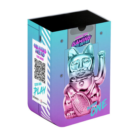 Donkey - Lucky Cat -Gaming Player 1- Shiny Blue-Pink 10x15cm - Limited Edition Donkey - Lucky Cat -Gaming Player 1- Shiny Blue-Pink 10x15cm - Limited Edition