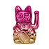 Lucky Cat -Gaming Player 2- Shiny Pink-Yellow 10x15cm