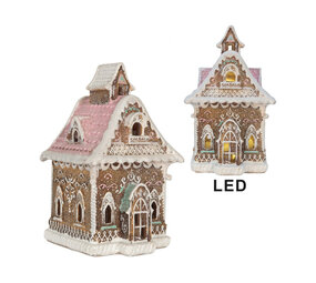 Melting Pot - Kerst Huisje met LED-Verlichting Peperkoek Multicolor 16x25cm Melting Pot - Kerst Huisje met LED-Verlichting Peperkoek Multicolor 16x25cm