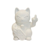 Blogo Design - Beeldje Lucky Cat Fuck You Wit 12x16cm Blogo Design - Beeldje Lucky Cat Fuck You Wit 12x16cm