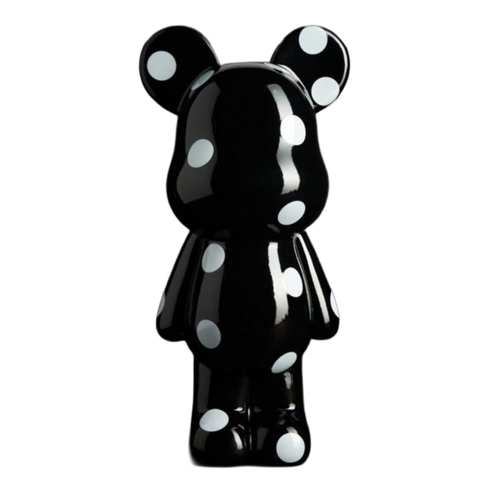 Blogo Design - Beeld Design Beer Zwart Stippen Wit 20x40cm spaarpot