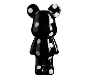 Blogo Design - Beeld Design Beer Zwart Stippen Wit 20x40cm spaarpot Blogo Design - Beeld Design Beer Zwart Stippen Wit 20x40cm spaarpot