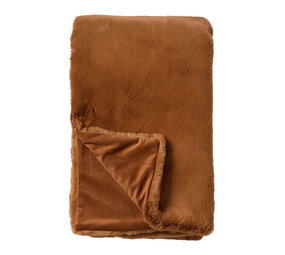 Melting Pot - Plaid Zinzi Imitatie Bont 140x180cm Tobacco Bruin