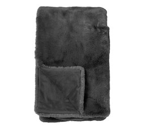Melting Pot - Plaid Zinzi Imitatie Bont 140x180cm Charcoal Antraciet