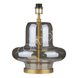 Colmore - Tafel Lamp Voet Amine Amber Transparant Glas 35x44cm Colmore - Tafel Lamp Voet Amine Amber Transparant Glas 35x44cm