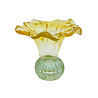 Melting Pot - Kandelaar-Waxinehouder Bloem Geel-Groen Glas 13x12cm Melting Pot - Kandelaar-Waxinehouder Bloem Geel-Groen Glas 13x12cm