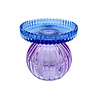Melting Pot - Kandelaar Bol Blauw-Lila Glas 10x9cm voor blokkaars Melting Pot - Kandelaar Bol Blauw-Lila Glas 10x9cm voor blokkaars