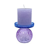 Melting Pot - Kandelaar Bol Blauw-Lila Glas 10x9cm voor blokkaars Melting Pot - Kandelaar Bol Blauw-Lila Glas 10x9cm voor blokkaars
