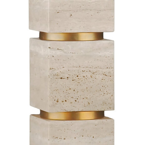 Colmore - Tafel Lamp Voet Amelita Beige Goud Steen 13x52cm