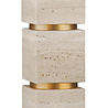 Colmore - Tafel Lamp Voet Amelita Beige Goud Steen 13x52cm Colmore - Tafel Lamp Voet Amelita Beige Goud Steen 13x52cm