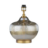 Colmore - Tafel Lamp Voet Amaris Amber Transparant Glas 31x39cm Colmore - Tafel Lamp Voet Amaris Amber Transparant Glas 31x39cm