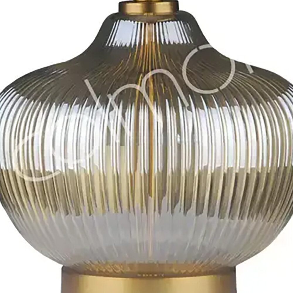 Colmore - Tafel Lamp Voet Amaris Amber Transparant Glas 31x39cm