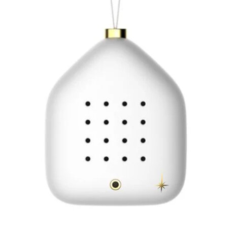 Zwitscherbox - Kerstbal Jingle Bells met Kerstgeluiden Wit 6x7cm met hanger