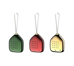 Zwitscherbox - Kerstballen Set Jingle Bells Groen Rood Goud met Kerstgeluiden 6x7cm