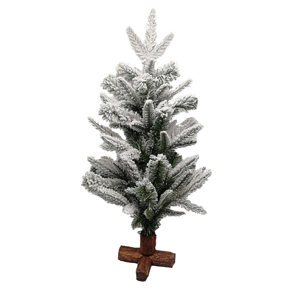 Melting Pot - Kerstboompje met Sneeuw op Kruis 67cm