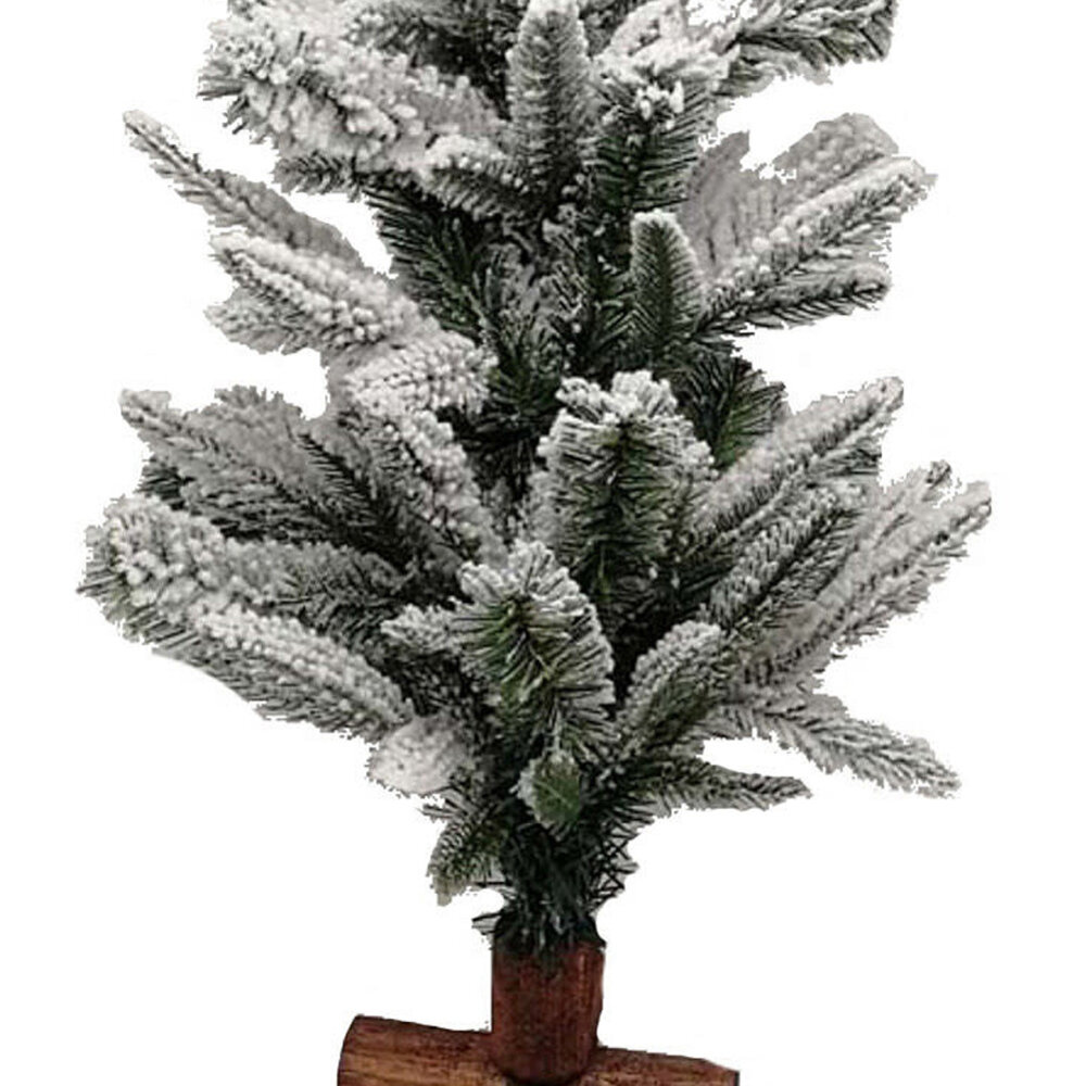 Melting Pot - Kerstboompje met Sneeuw op Kruis 67cm