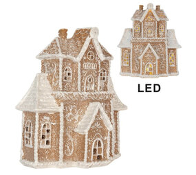 Melting Pot - Kerst Huisje met LED-Verlichting Peperkoek Multicolor 16x25cm Melting Pot - Kerst Huisje met LED-Verlichting Peperkoek Multicolor 16x25cm